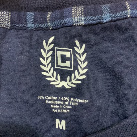 Chaps Blue Mens Waffle Knit Long Sleeve Top, Size Medium - Picture 4 of 5